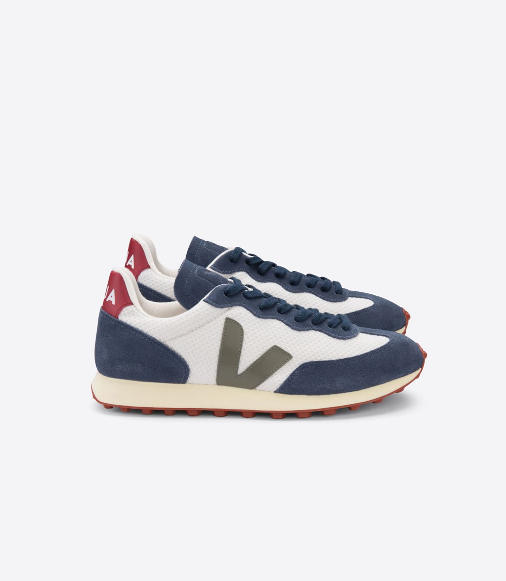 Tenis Veja Hombre - Rio Branco Hexamesh Gravel - Blancos/Azules - 804MPTWDH